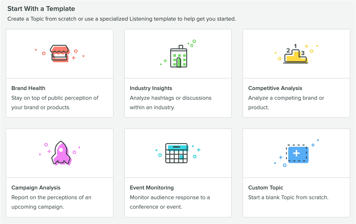 sprout social listening templates